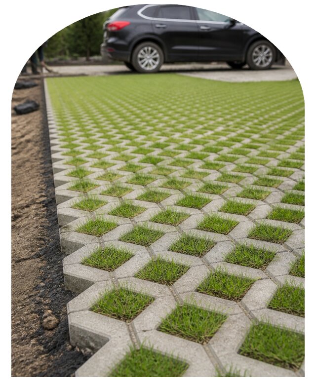 Экопарковка из газонной решетки в Ачинске от 2533 р. | Метпроект-Чнс