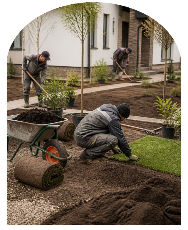 Профессиональное озеленение участка в Ачинске под ключ